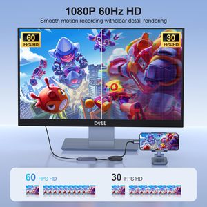 Benfei <span class=keywords><strong>USB</strong></span> C <span class=keywords><strong>Video</strong></span>/Âm Thanh <span class=keywords><strong>Capture</strong></span> <span class=keywords><strong>Card</strong></span> Hỗ Trợ Full HD 1080P 60fps Cho Streaming, Ghi Âm, Chơi Game - Product Image 3