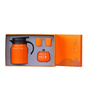 Artículo promocional Año Nuevo chino 2024 Productos <span class=keywords><strong>Pormo</strong></span> Gift 1l Jarra al vacío y juego de té de cerámica Juegos de regalo - Product Image 1