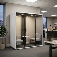 Cabines de bureau insonorisées modulaires et mobiles modernes pour hôtel, école, maison, salon, espace de travail, salle de réunion