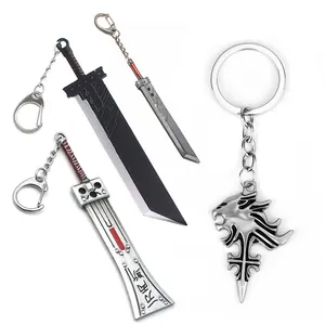 Đám mây xung đột Buster thanh kiếm Keychain Trò chơi cuối cùng tưởng tượng làm lại Zack công bằng vũ khí thanh kiếm Keychain