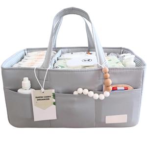 Panier de rangement portable élégant pour couches de bébé, grand organisateur, sac de voyage pour maman - Product Image 1