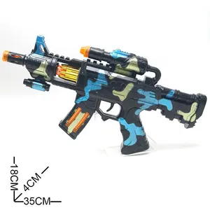 Hot Selling Battery Operated Flashing Light Gun Electric Submachine Toy Guns