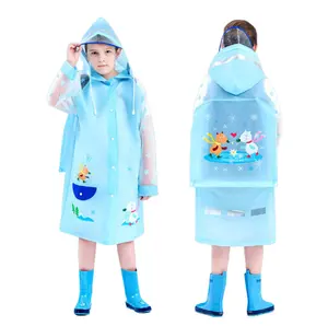 2024 Offre Spéciale étudiants pluie poncho eva polyester enfants manteau de pluie extérieur imperméable imperméable garçons filles vêtements de pluie