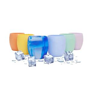 Gobelets à vin en verre à double paroi en silicone de qualité alimentaire, écologiques, pour congélation et refroidissement, 200 ml, pour whisky, bourbon et scotch - Product Image 1