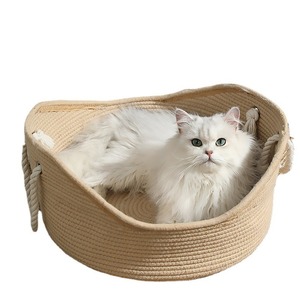 New four seasons universal rope knitting cradle nest large space <b>cat</b> nest dog nest handmade summer knitting <b>cat</b> <b>scratch</b> <b>board</b> ne - Product Image 1