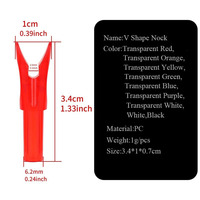 Nock de flèche en V pour tir rapide, en PC, pour flèches en carbone de 6,2 mm, pour la chasse et le tir