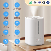 Meilleur diffuseur d'humidificateur d'air intelligent à remplissage supérieur de 4,5 L pour toute la maison humidificateur ultrasonique 2 en 1 à brume froide facile à nettoyer pour la chambre à coucher