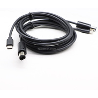 Câble de tresse USB type C mâle vers NGC Câble d'accessoires de jeu noir 2M pour joueurs
