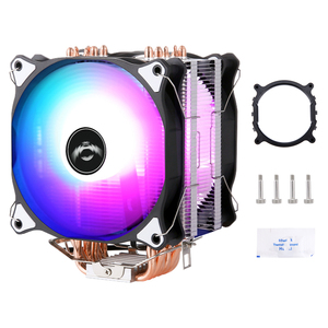 QiuzAim 120mm Ventiladores duales <span class=keywords><strong>CPU</strong></span> Cooler 6 Tubos de calor <span class=keywords><strong>Intel</strong></span> LGA E5 2011/2011-V4/2099 X79/X99/X299 AMD AM3/AM4 RGB Air Heatsink PC - Product Image 1