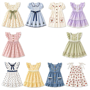 Nuevo Vestido de Verano para Niñas, Ligero y Cómodo, Envío de Lote Mixto Aleatorio, Vestido de Manga Corta para Niñas - Product Image 1