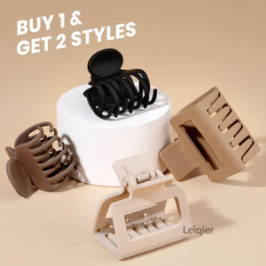 Logo personnalisé pinces à <span class=keywords><strong>cheveux</strong></span> rectangulaires à double rangée de griffes pour femmes/filles style <span class=keywords><strong>brosse</strong></span> à <span class=keywords><strong>cheveux</strong></span> en plastique mat antidérapant pour <span class=keywords><strong>cheveux</strong></span> <span class=keywords><strong>fins</strong></span>/moyennement <span class=keywords><strong>fins</strong></span> - Product Image 3