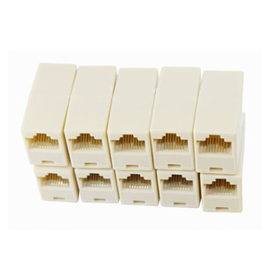 Conector de red RJ45 de 8 pines, adaptador de enchufe ABS para reparación de cables Ethernet - Product Image 2
