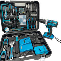 Kits d'outils de perçage électriques multifonctionnels 21V, perceuses sans fil portables, tournevis, perceuses électriques manuelles, Furadeira