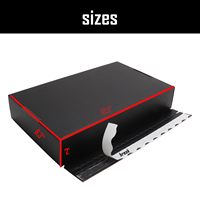 Boîte en carton ondulé noir personnalisée avec bande détachable, emballage plat pour expédition e-commerce, boîte cadeau