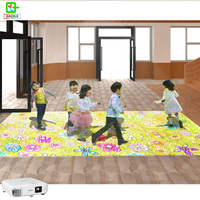 Projecteur de sol interactif dynamique 3D en extérieur, système de projection interactive numérique pour l'équipement publicitaire