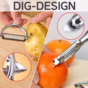 Éplucheur de pommes de terre et de pommes en acier inoxydable personnalisé en gros pour accessoires de cuisine - Product Image 4