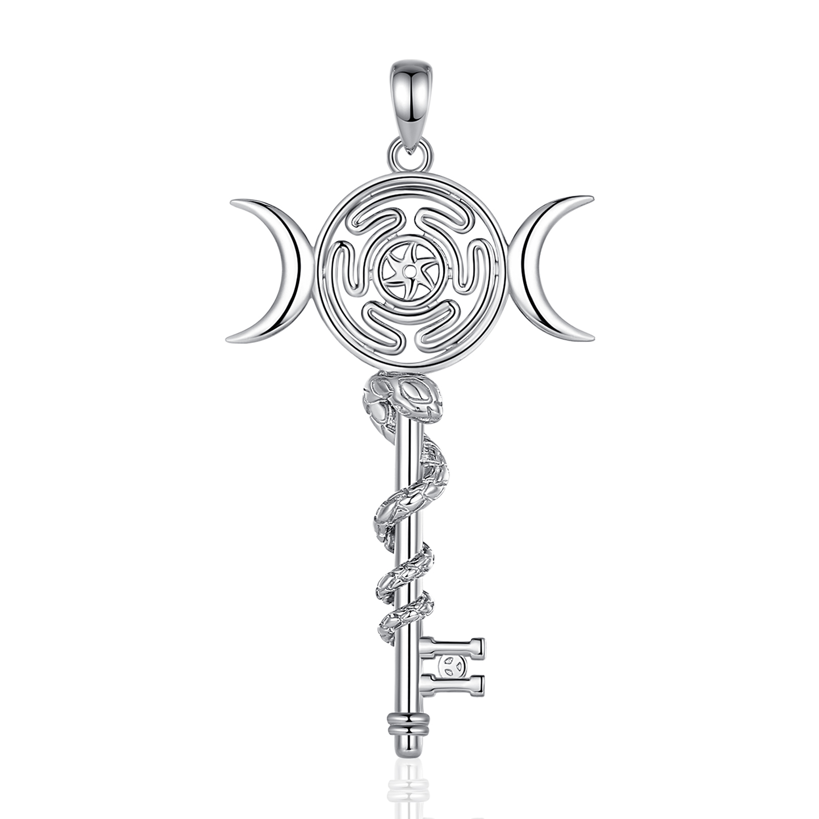 Merryshine Women's 925 Sterling Silver Mystical Snake Wiccan Pagan Merryshine Women's 925 Sterling Silver Mystical Snake Wiccan Pagan