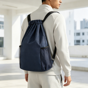 Sacs à cordon personnalisés pour le sport, sacs à cordon promotionnels pour chaussures, sacs à cordon en nylon imperméables pour le basketball, le football, la gym et les sports - Product Image 1
