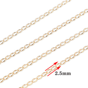 Cadena de acero inoxidable con diseño de meandro en color dorado para pulseras y collares, accesorios para joyería DIY. - Product Image 2