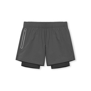 Pantaloncini sportivi da <span class=keywords><strong>uomo</strong></span> HonFit 2 in 1 <span class=keywords><strong>con</strong></span> tasca per telefono, ad asciugatura rapida, traspiranti, per palestra, corsa, allenamento, compressione. - Product Image 5