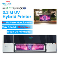 Nueva Impresora UV Híbrida Automática de Alta Velocidad Yoota H3200 para Tarjetas y Carteles de 10 pies, Publicidad Exterior en Cuero