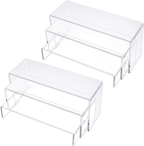 Exhibidor Acrílico Transparente, Estante Escalonado Transparente para Perfumes y Cosméticos - Product Image 1