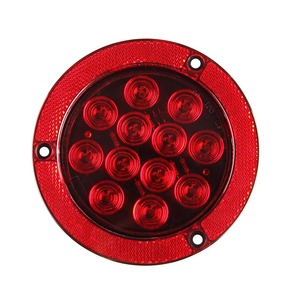 Feu LED rond de 4 pouces Stop/Tail/Turn, montage à bride avec feu stop à anneau réflexe, feux arrière à LED - Product Image 4