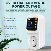 Enchufe inteligente WiFi JIUJI para el hogar, 4 en 1, con voltaje ajustable, protección contra fugas de corriente, medidor de energía, 220V