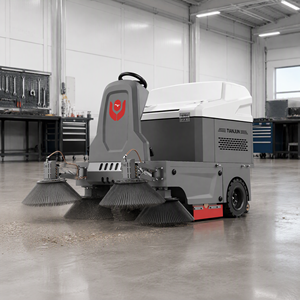เครื่องกวาดพื้นอุตสาหกรรม CleanHorse M5 แบบนั่งขับ ขนาด 2100 มม. ใช้แบตเตอรี่ขับเคลื่อนด้วยตัวเอง 48V สำหรับโรงงานและคลังสินค้า - Product Image 2