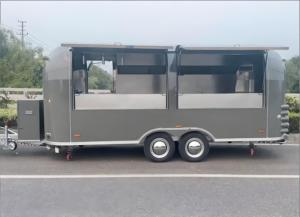 Rimorchio Commerciale per Gelato con Vetrina Refrigerata, Congelatore Rapido e Espositore per Torte Gelato per Negozi di Dolci - Product Image 3