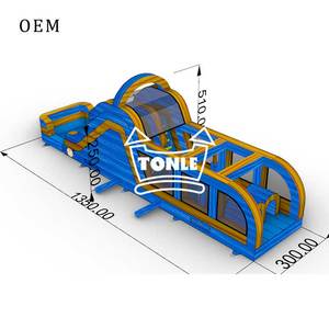 Carrera de obstáculos inflable tobogán de nuevo diseño a la venta - Product Image 1