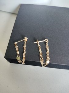 Trendy 14K Gold <b>Fine</b> <b>Stud</b> <b>Earrings</b> with IGI Certified Moissanite - Product Image 3