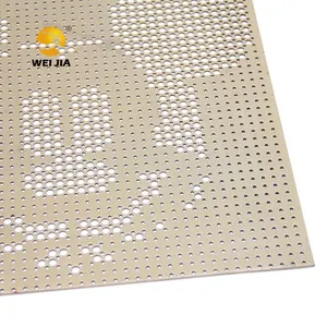 Panel padat berlubang aluminium logam kustom untuk dinding tirai dan kisi-kisi pelapis lembaran panel berlubang