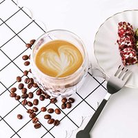 Tasse à Café en Verre Double Paroi Isolée en Verre Borosilicate Haut de Gamme Transparent avec Logo Personnalisé Résistant au Chaud et au Froid