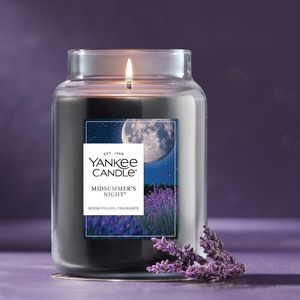 Bougie parfumée <span class=keywords><strong>Yankee</strong></span> <span class=keywords><strong>Candle</strong></span> Mid Summer's Night, 22 oz, pot en verre, mélange de cire de soja contemporain, mèche testée individuellement, 150 - Product Image 4