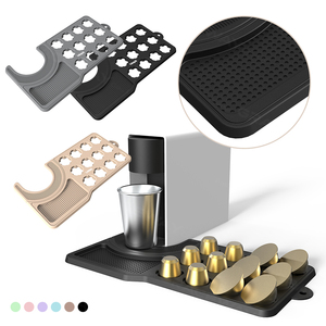 Tapis de drainage en silicone à 12 fentes pour machine à café, support de capsules <span class=keywords><strong>Nespresso</strong></span>, tapis anti-gouttes pour station à café - Vente chaude - Product Image 2