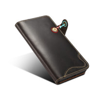 Étui portefeuille à rabat en cuir véritable Denior avec protection d'appareil photo et de l'écran pour la série Note 20/10 (4 emplacements pour cartes)