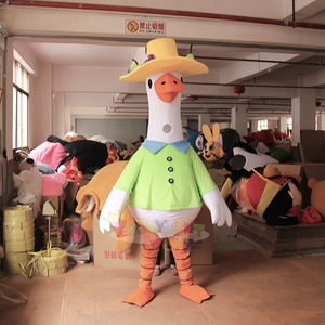Venta al por mayor personalizable pato en forma <span class=keywords><strong>de</strong></span> felpa mascota disfraces suave y ideal para eventos Navidad Pascua eventos casco Guangzhou - Product Image 2