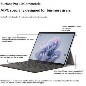 Surface Pro 10 2-en-1, tablette-ordinateur portable AI ultra-mince, édition professionnelle, Core Ultra 7, 16 Go de RAM + 512 Go de SSD, nouveau Wi-Fi - Product Image 4