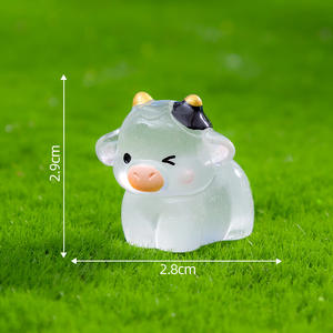 Micro Paysage Amusant Mignon Vache Lumineuse Résine Simulation Animal Petits Ornements Jardin Paysage Mini Décorations <span class=keywords><strong>De</strong></span> Bureau - Product Image 6