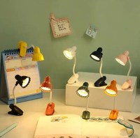 Mini lampe de lecture LED portable, nouvelle lampe de bureau flexible avec rotation d'angle aléatoire et petite pince à livre à flexion libre et veilleuse