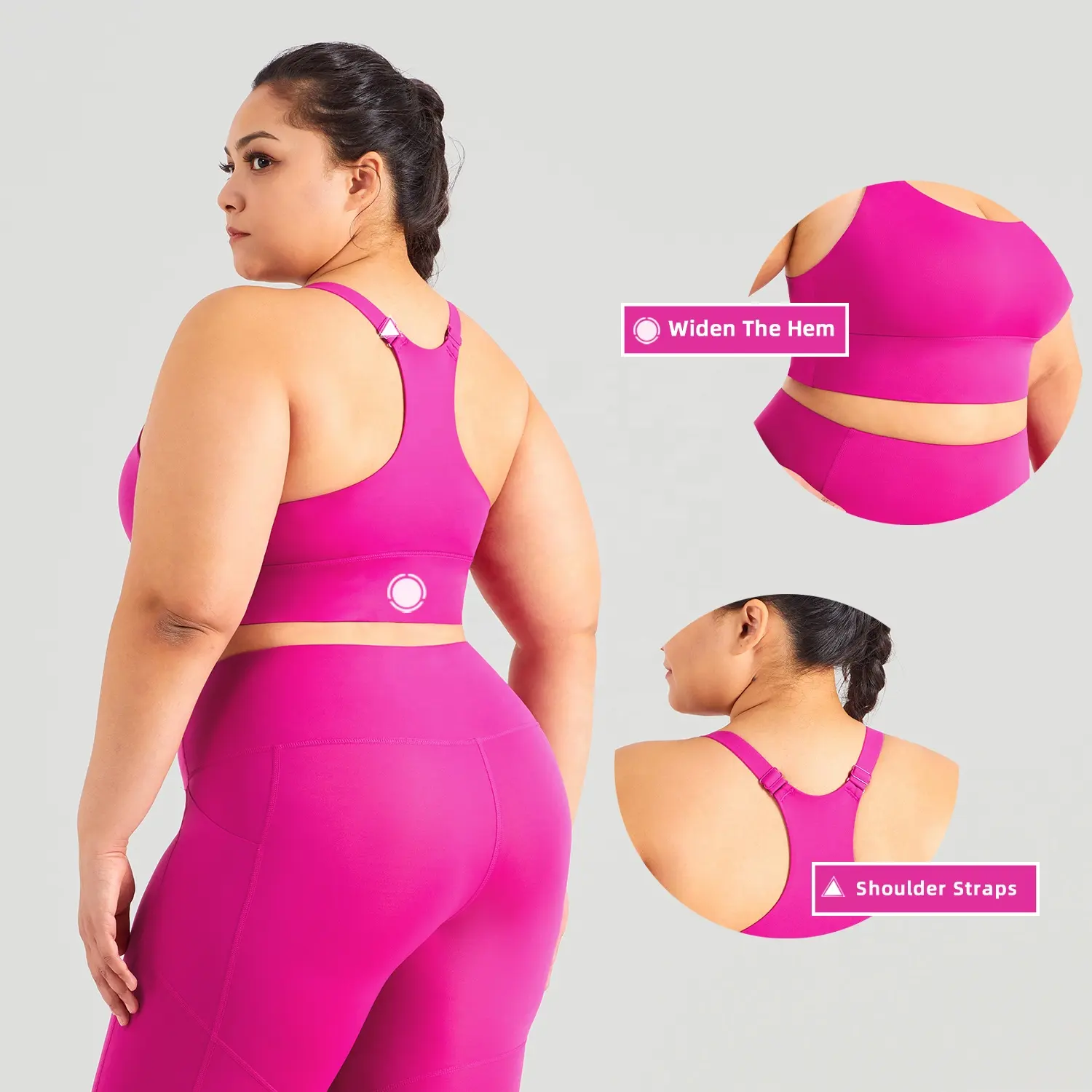 Wholesale Adjustable Straps Sports Bras Super Nude Women Gym Yoga Bra Plus Size