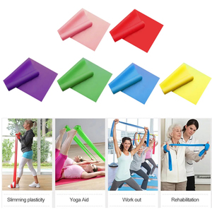 Hoge Elastische Weerstand Band Tpe Yoga Fitness Workout Lange & Brede Weerstand Handvat Banden Multi Color - Product Image 6