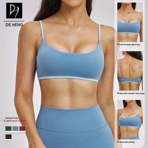 Soutien-gorge de sport personnalisé de haute qualité <span class=keywords><strong>pour</strong></span> femmes, respirant, à fines bretelles, dos ouvert, idéal <span class=keywords><strong>pour</strong></span> le yoga et la course à pied - Product Image 3