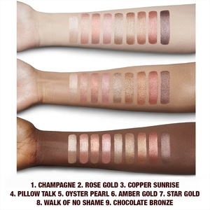 Ombre à paupières pour les yeux, maquillage doux et lavable, sans ornement, personnalisé, couleur crème simple, Mini Palette d'ombres à paupières étanche - Product Image 3