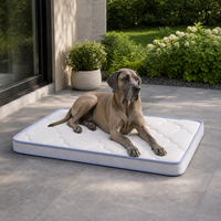 Lit pour chien de grande taille pour l'extérieur avec matelas à ressorts épais pour patio, jardin et camping