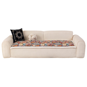 Bohemian Style <b>Sofa</b> Cushion <b>Cover</b> Rectangle 100g Anti Slip Ethnic Pattern Seat Pad General Use - Product Image 5