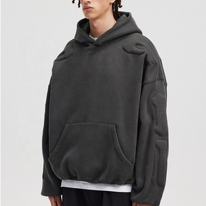 Felpa con Cappuccio Personalizzata da <span class=keywords><strong>Uomo</strong></span> con Stampa 3D in Rilievo, Felpa Pesante da <span class=keywords><strong>Uomo</strong></span> 2026 - Product Image 5