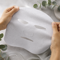 Masque facial en velours d'eucalyptus Y312 34gsm Matériau non tissé ultra-léger pour une hydratation ciblée OEM