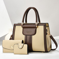 Tas Tote Kasual Wanita Custom, Dompet Kulit Saffiano PU, Rantai, Lapisan Nilon, Harga Terjangkau, Desainer, Model Resleting